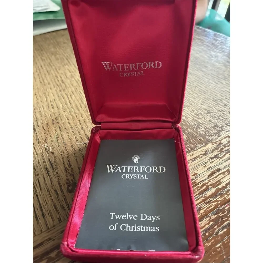 1990 Waterford Crystal 12 Days Of Christmas Seven Swans Swimming Ornament Box